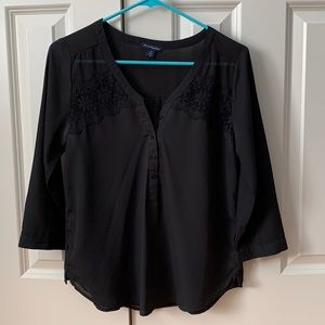 American Eagle Black Lace Blouse